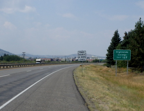 GDMBR: I-90's Exit 127 into Butte, Montana.